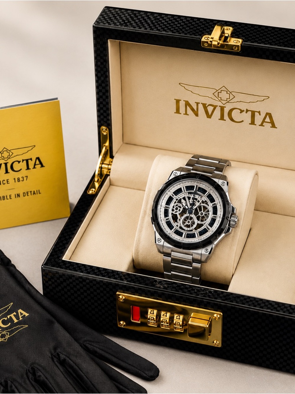 InvictaMen's Skeleton Automatic Watch w/sapphire crystal 24 crystals - Picture 9 of 10